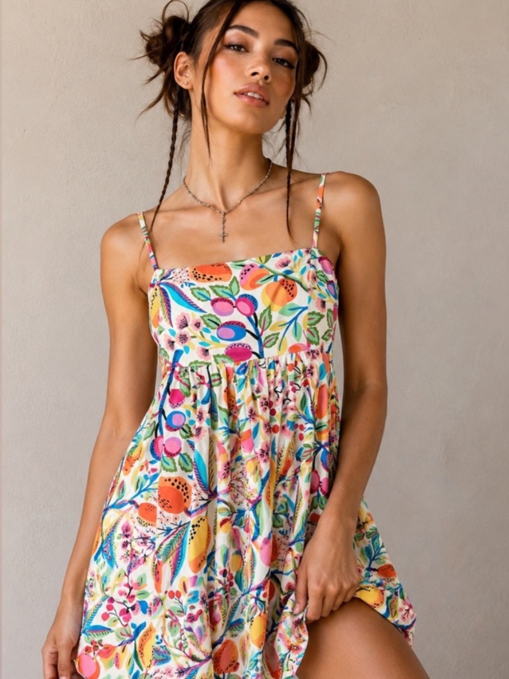 NWT Anthropologie Hutch Bandeau Romper Orange Hawaii Floral Motif XS